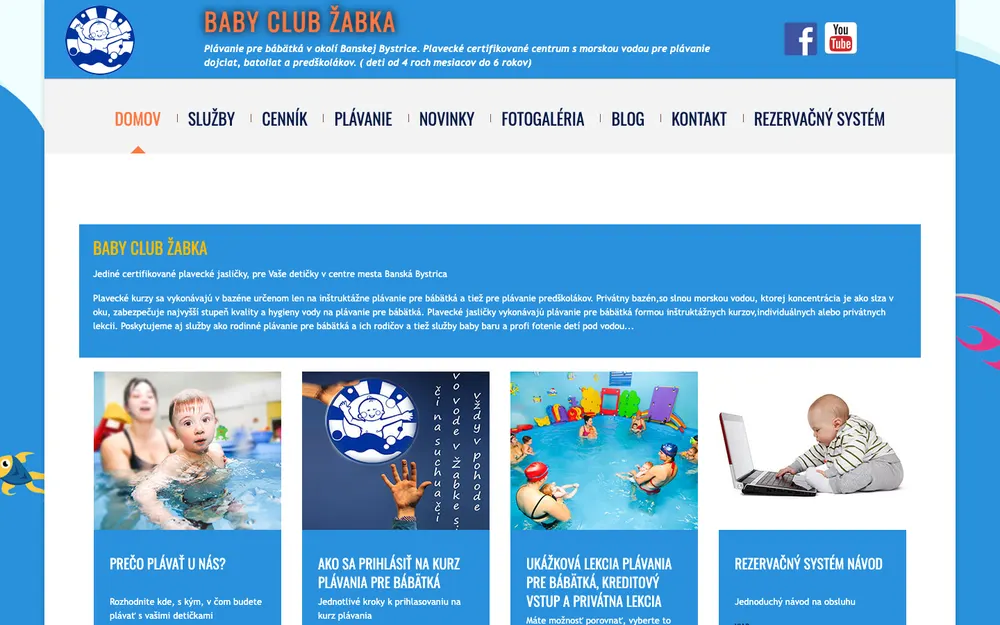 Pôvodný web babyclubzabka.sk
